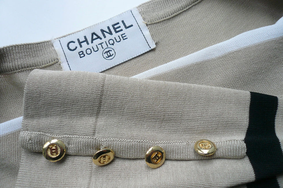 Miniature : CHANEL BOUTIQUE Top manches longues rayé vintage T38