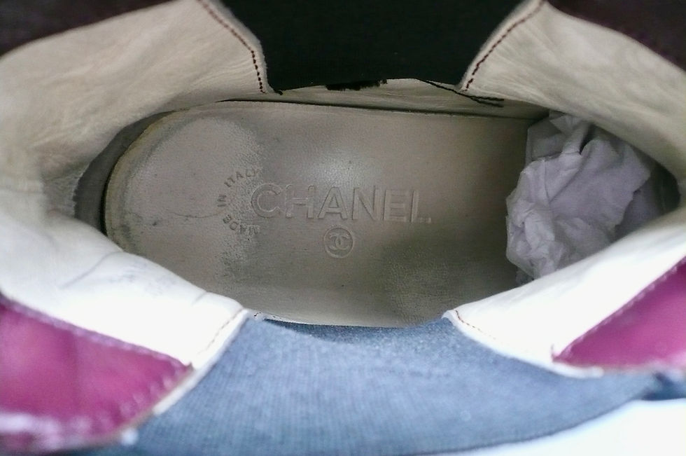 Miniature : CHANEL Boots cuir matelassé noir T38 BON ETAT