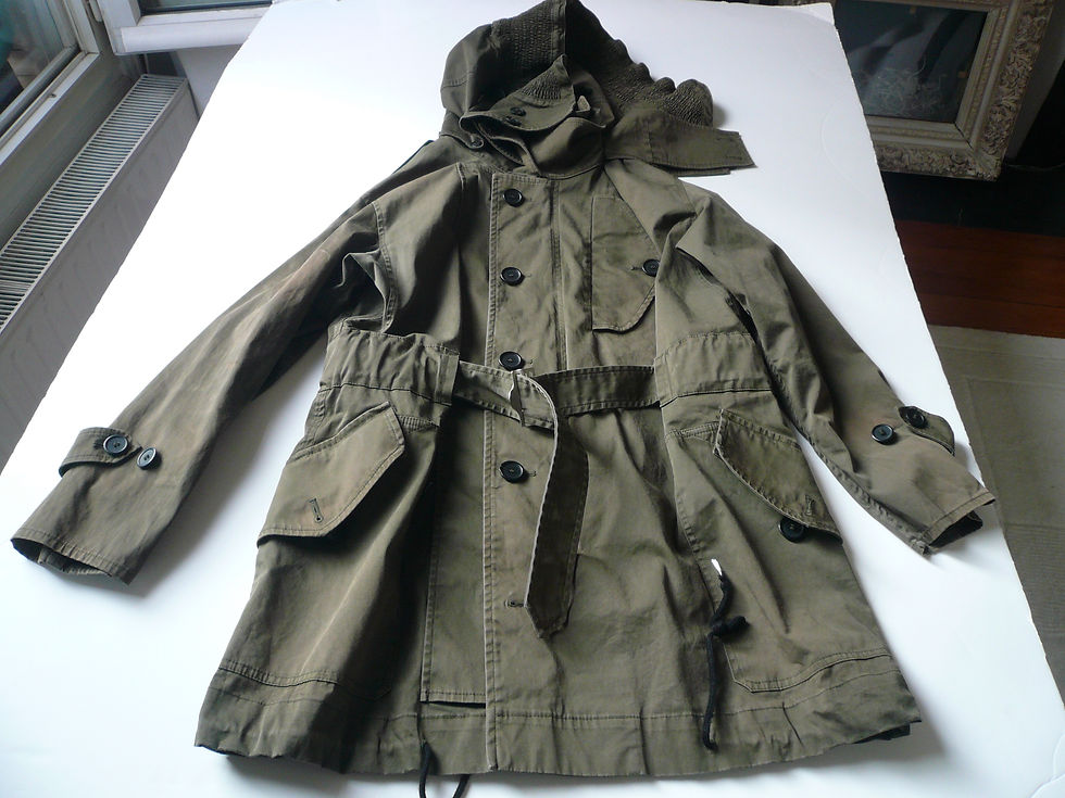 Miniature : SANDRO Parka capuche kaki coton TL