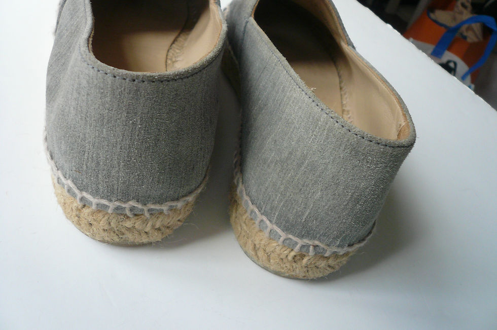 Miniature : CHANEL Espadrilles velours fin strié gris T41 TBE