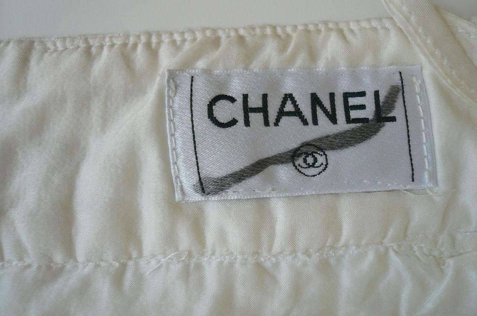 Miniature : CHANEL  MINI JUPE TWEED BLANCHE T42 TBE