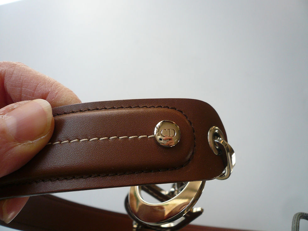 Miniature : CHRISTIAN DIOR – Ceinture gold cuir lisse monogrammé T90