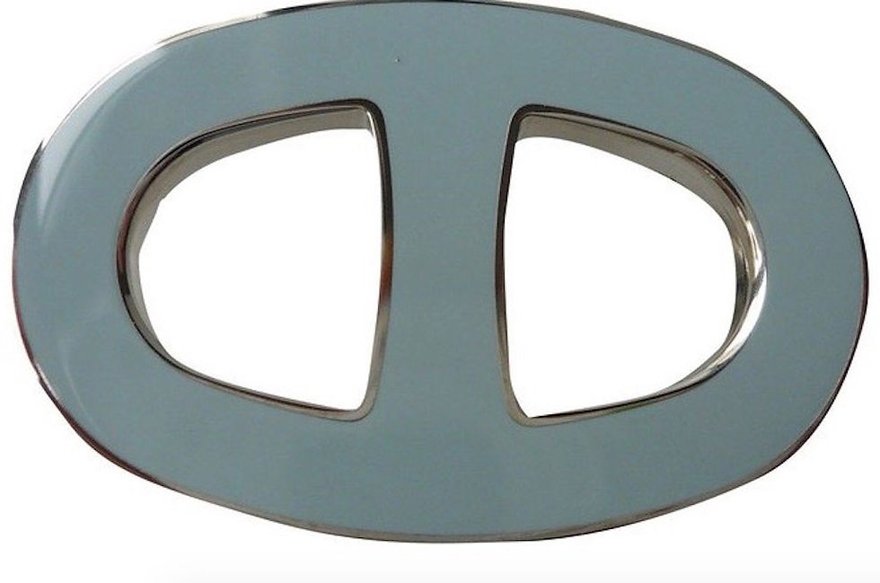 HERMES Mini Boucle de ceinture Chaine d’Ancre neuve Bleu ciel