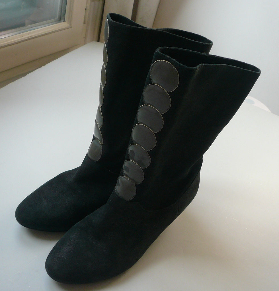 Miniature : MELLOW YELLOW Boots daim irisées NOIR T40