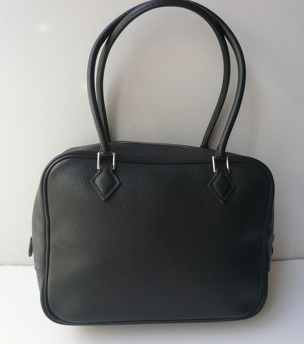 Miniature : HERMES  MINI PLUME VEAU EPSOM NOIR TBE