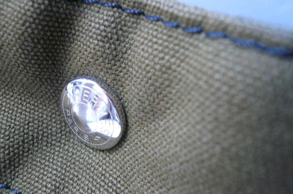 Miniature : HERMES Sac cabas coton Toto kaki et noir canvas GM / TBE