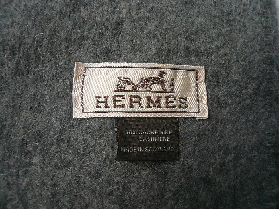Miniature : HERMES Echarpe cachemire anthracite TBE