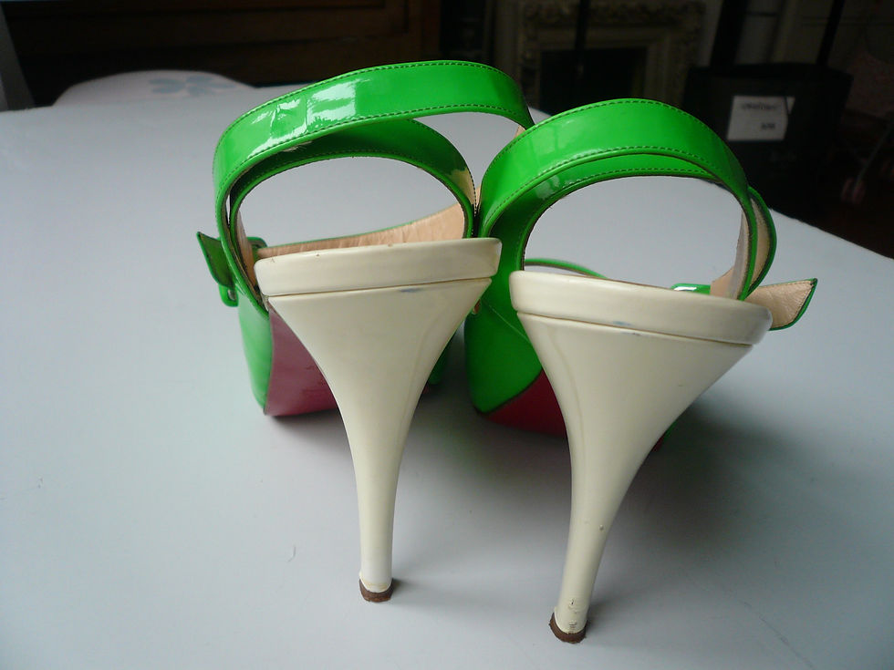 Miniature : CHRISTIAN LOUBOUTIN  Escarpins cuir vernis vert pomme T37,5 IT