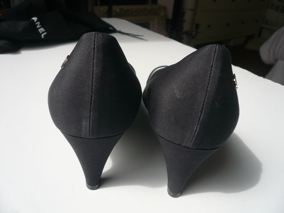 Miniature : CHANEL Escarpins tissu petit talon T40,5 IT