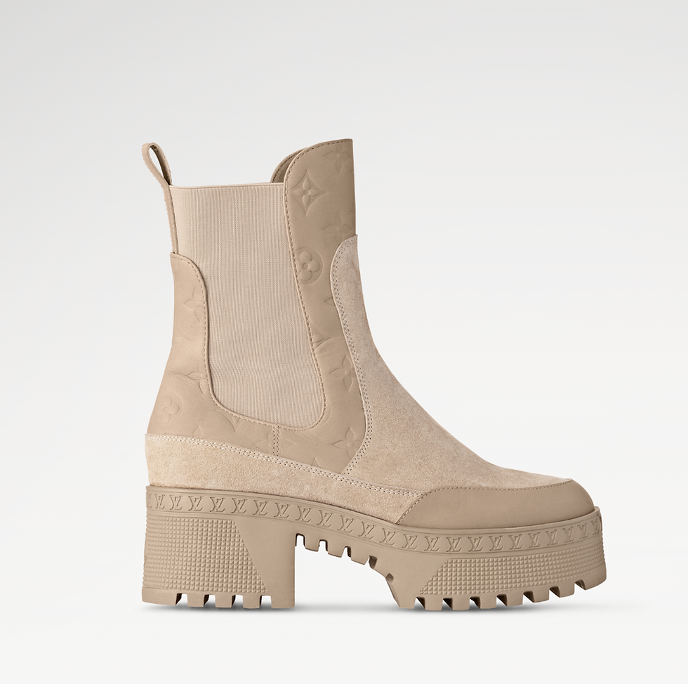 Miniature : LOUIS VUITTON Boots CHELSEA LAUREATE daim Ivory Etat quasi neuf T39 SOLD OUT