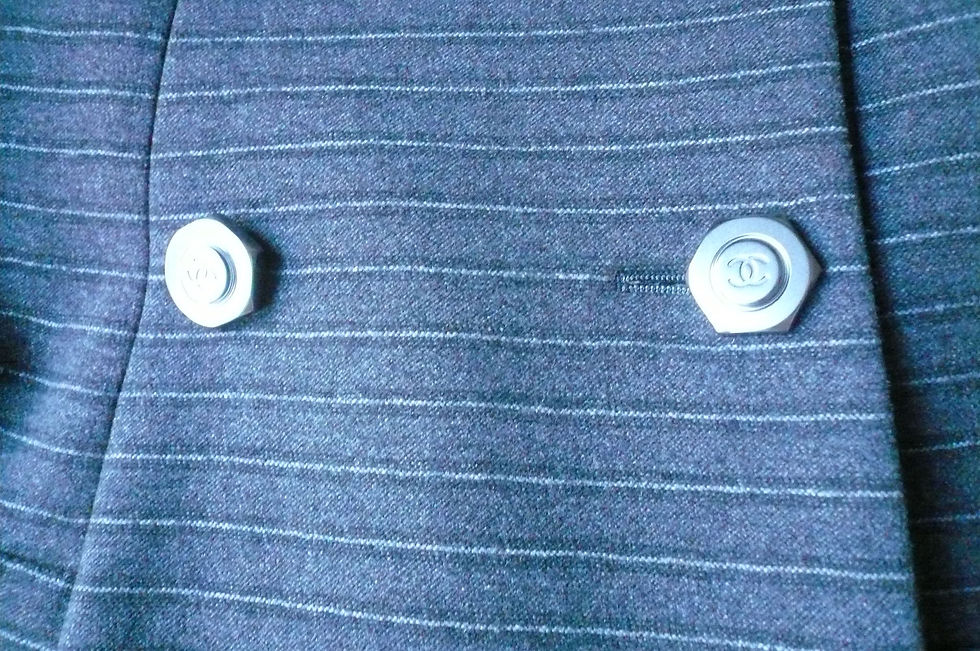 Miniature : CHANEL Manteau neuf Cachemire laine Gris Paris Hambourg T44 FR