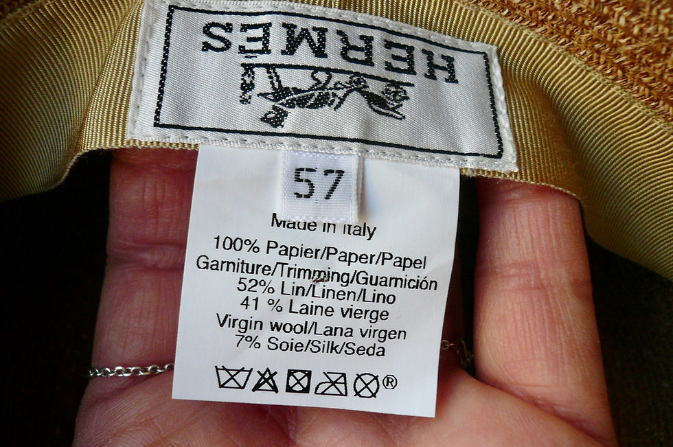 Miniature : HERMES Chapeau d’été en lin beige foncé état neuf T57