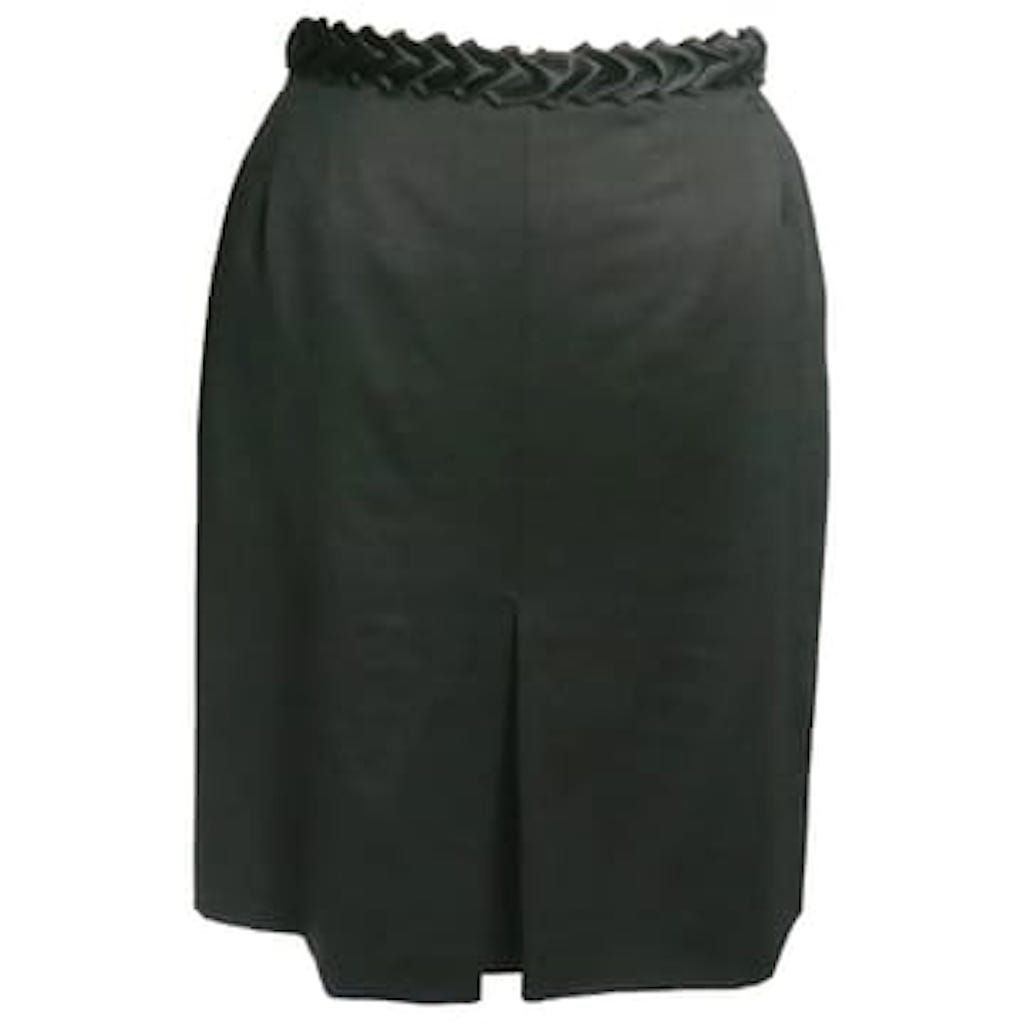 CHANEL Jupe laine noire tailleur bon état T40