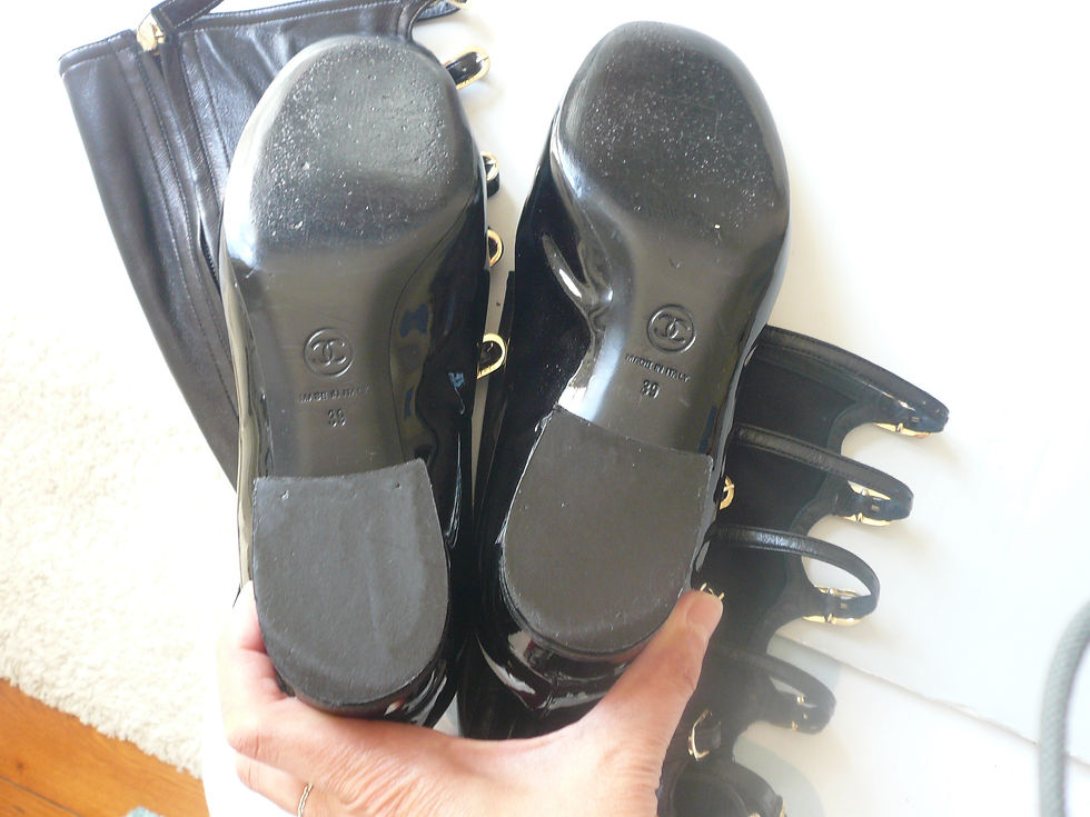 Miniature : CHANEL Spartiates cuir et cuir vernis sublimes T39