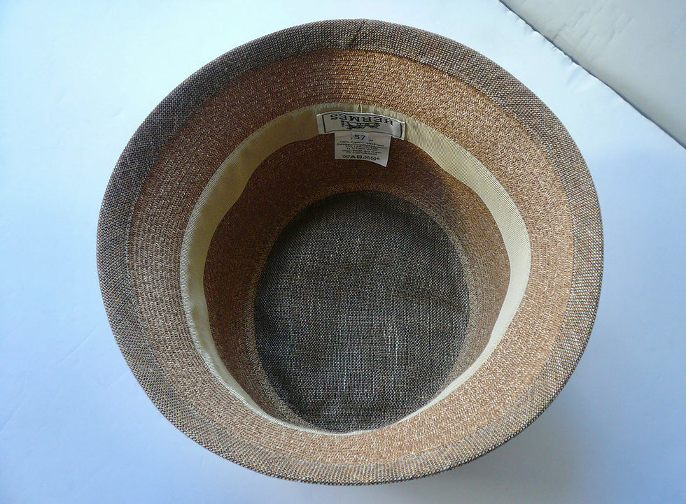 Miniature : HERMES Chapeau d’été en lin beige foncé état neuf T57