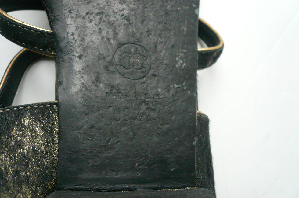 Miniature : SANDALES CUIR ENTRE DOIGTS CHANEL NOIRES T.39,5C