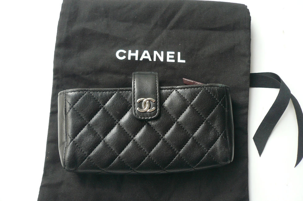 Miniature : CHANEL Portefeuille CC - O Mini noir matelassé zippé BON ETAT