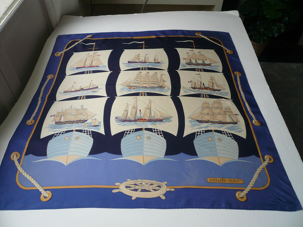 Miniature : HERMES Carré Soie « Le Grand Largue » Correct