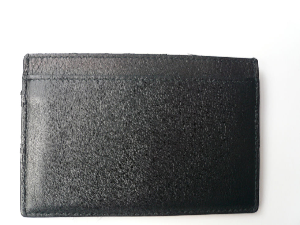 Miniature : SAINT LAURENT Porte cartes cuir noir Bijou laiton doré Y TBE