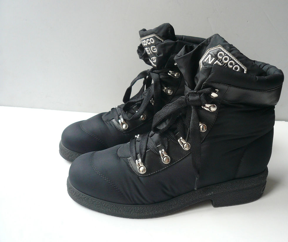 Miniature : CHANEL Boots godillots nylon Collection Coco Neige TBE T39,5 IT