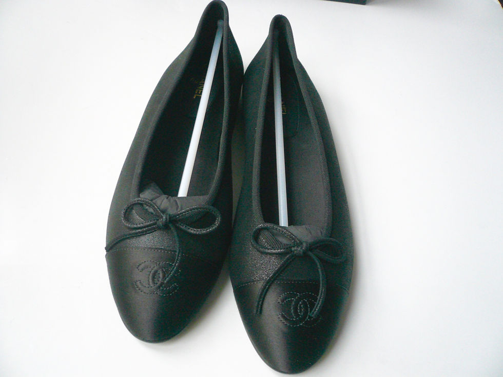 Miniature : CHANEL Ballerines cuir irisé noires neuves T41 IT