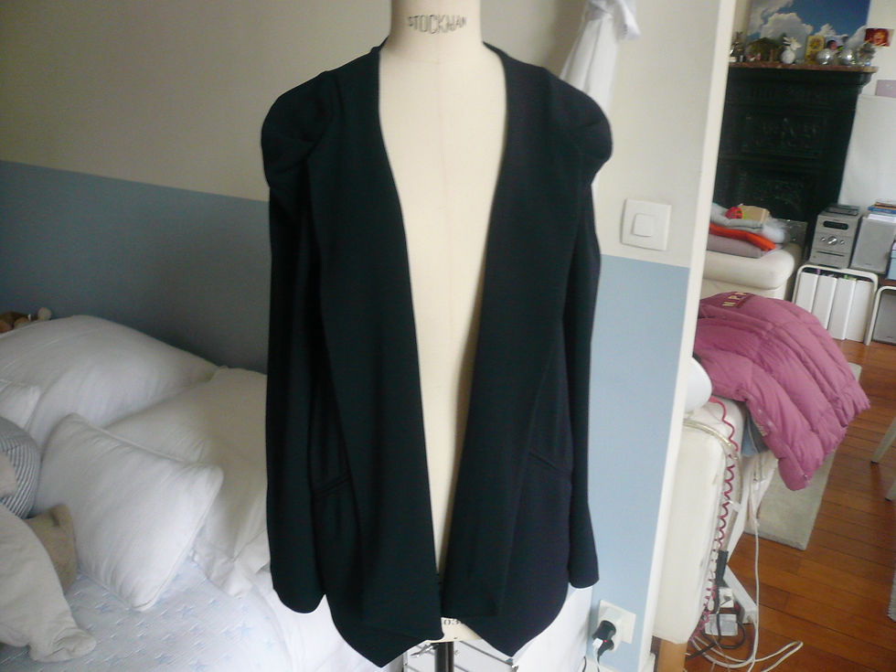 Miniature : VANESSA BRUNO - Veste Drapée col châle marine T42