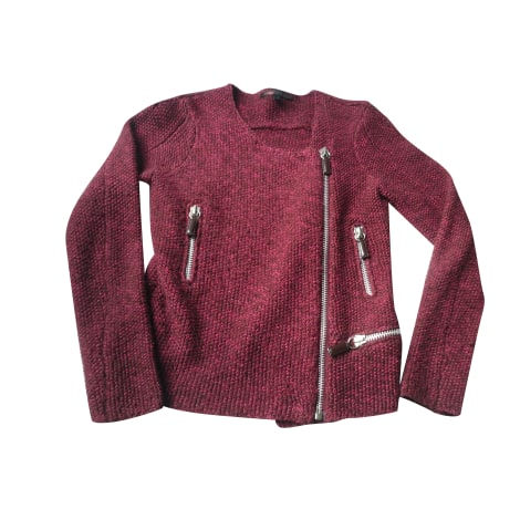 MAJE Veste bordeaux laine T1