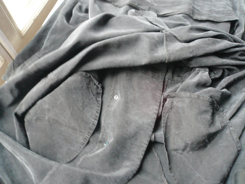 Miniature : CHANEL Trench Coat Gabardine soie lavée noir T46 FR