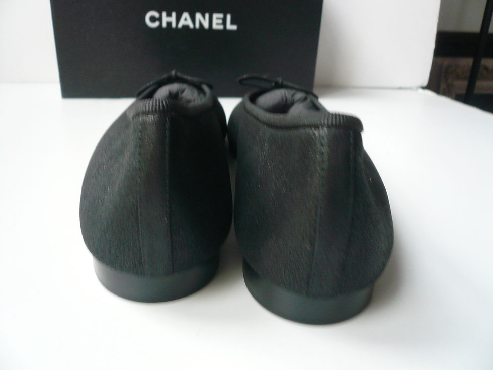 Miniature : CHANEL Ballerines cuir irisé noires neuves T41 IT