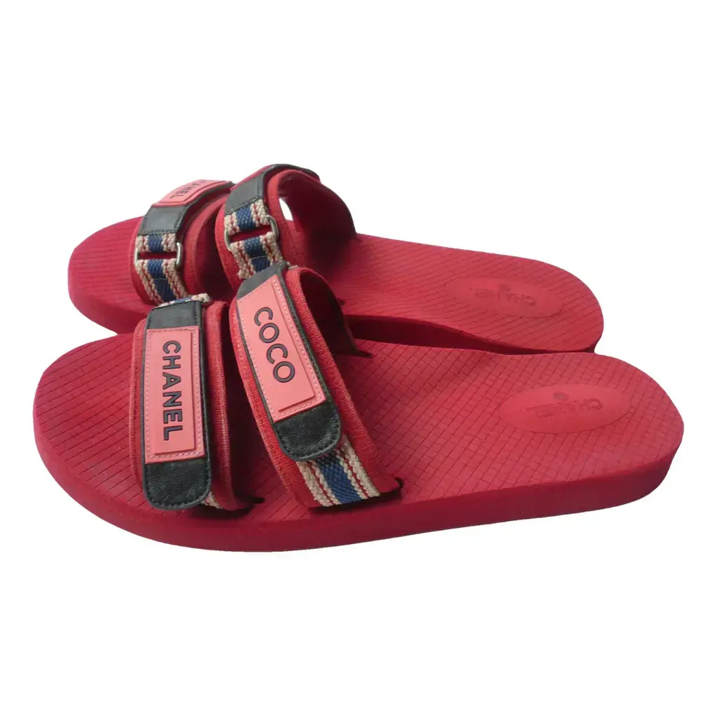 CHANEL Mules Homme COCO CHANEL Rouge T44 IT rare