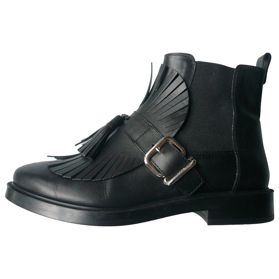 TODS  Boots cuir noir neuf T39,5 It