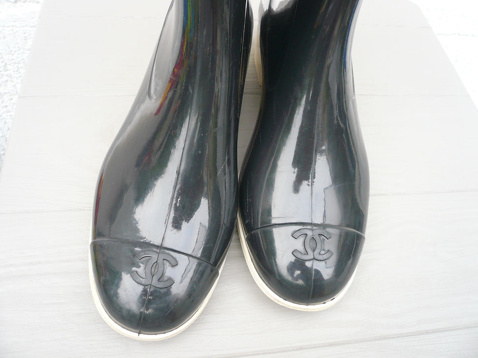 Miniature : CHANEL Bottes de pluie noires BE T41 it