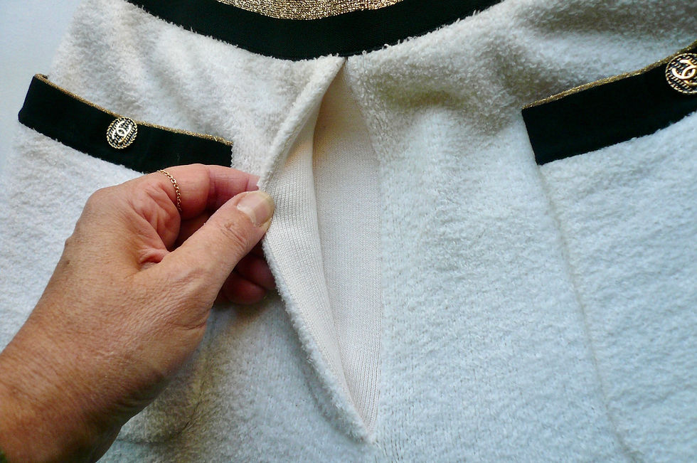 Miniature : CHANEL Pantalon coton éponge blanc T36