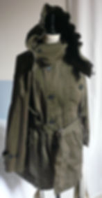 Miniature : SANDRO Parka capuche kaki coton TL