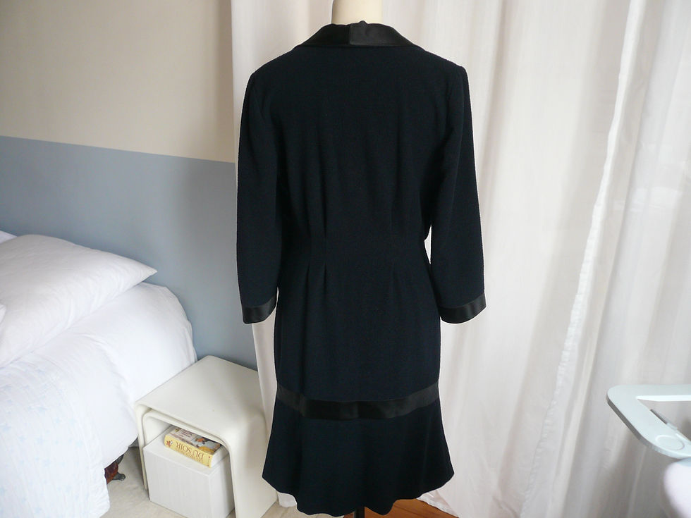 Miniature : CHANEL Robe veste tweed marine T40 SUBLIME