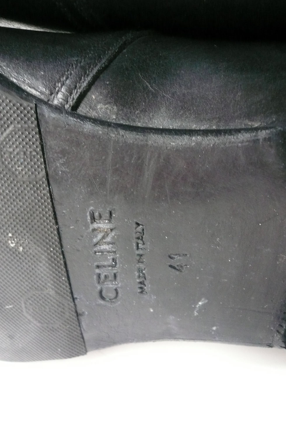 Miniature : CELINE Boots Homme cuir noir TBE 41 IT