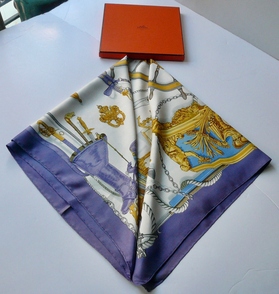 Miniature : HERMES Carré Soie Bateau à vapeur de Jouffroy d’Abbans BON ETAT