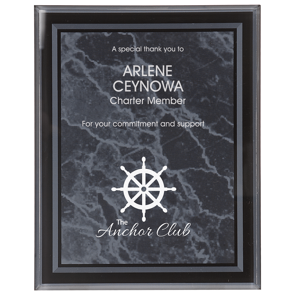 Thumbnail: black marble acrylic plaque