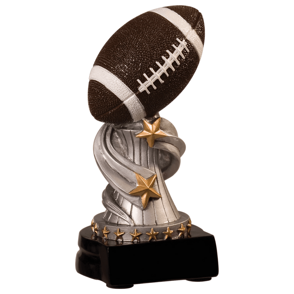 Thumbnail: football trophy with engraved plate