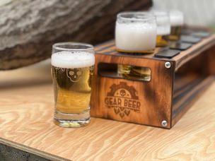 Custom Engraved Beer Flight and Glasses