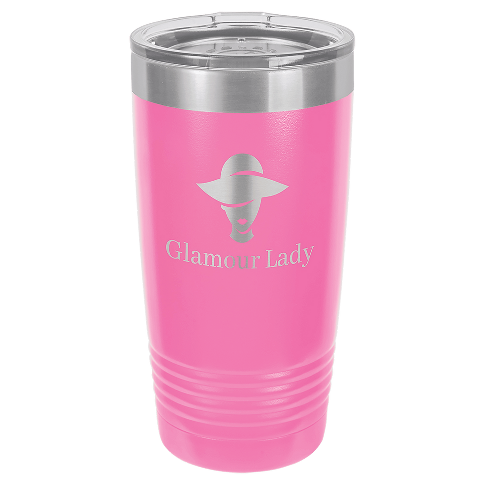 Thumbnail: 20oz Personalized pink tumbler