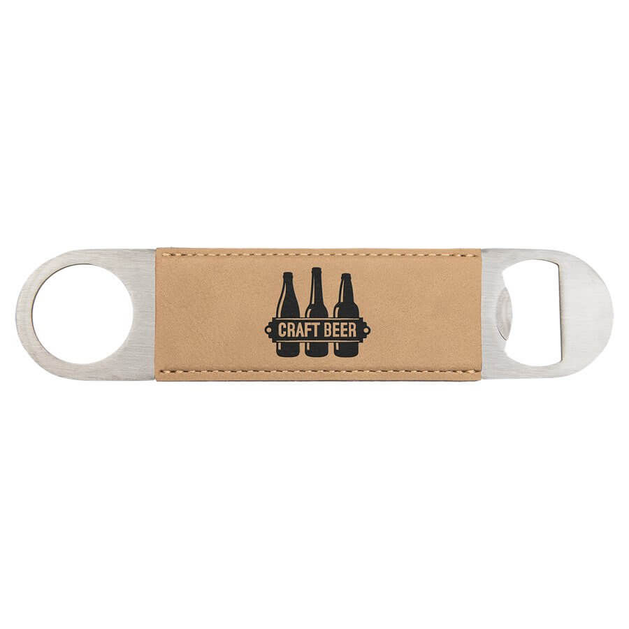 Thumbnail: engraved leatherette bottle opener