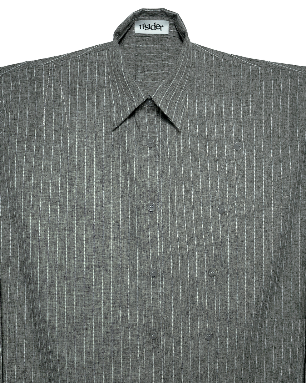Thumbnail: Extrême Shirt in Grey Linen-Blend