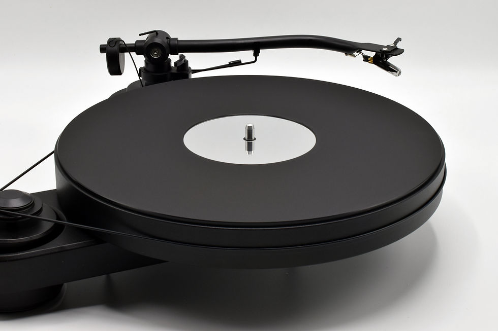 Thumbnail: Matt Black & Mirror Premium Acrylic Turntable Platter Mat