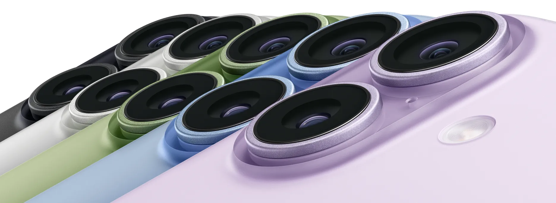 móviles de colores sobre fondo blanco