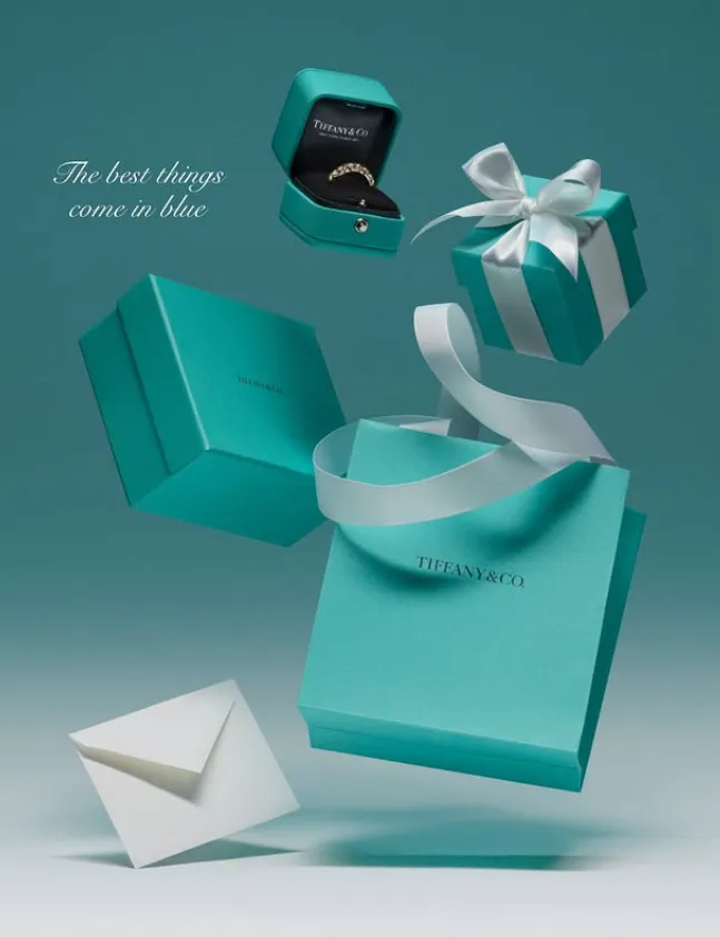 cajas de regalo color azul sobre fondo azul