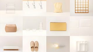 Collage de fotos de producto minimalista