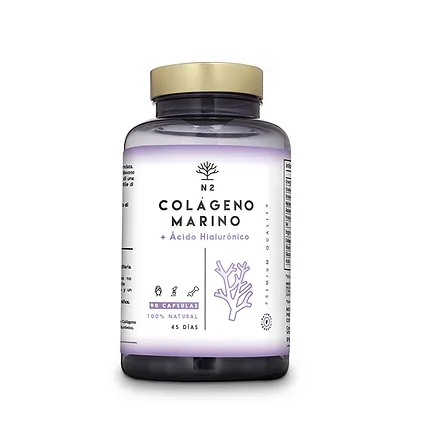 bote de cristal de colágeno marino
