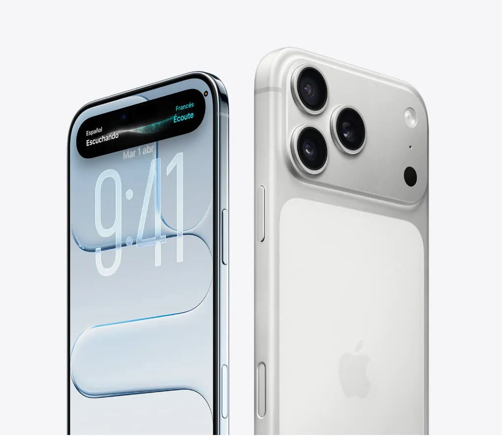 móviles blancos sobre fondo blanco