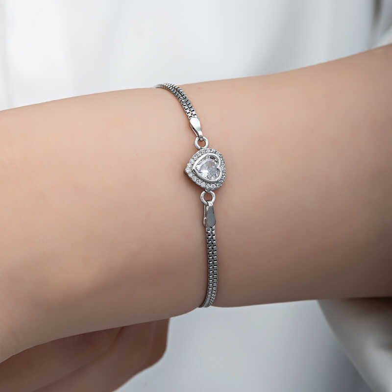 Silver Heart Bracelet